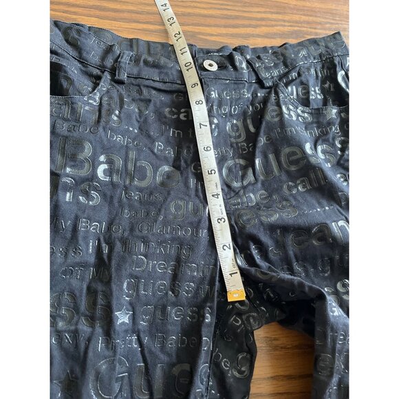 Guess Y2K vintage embossed phrases boot cut pants size 31 - Picture 8 of 9